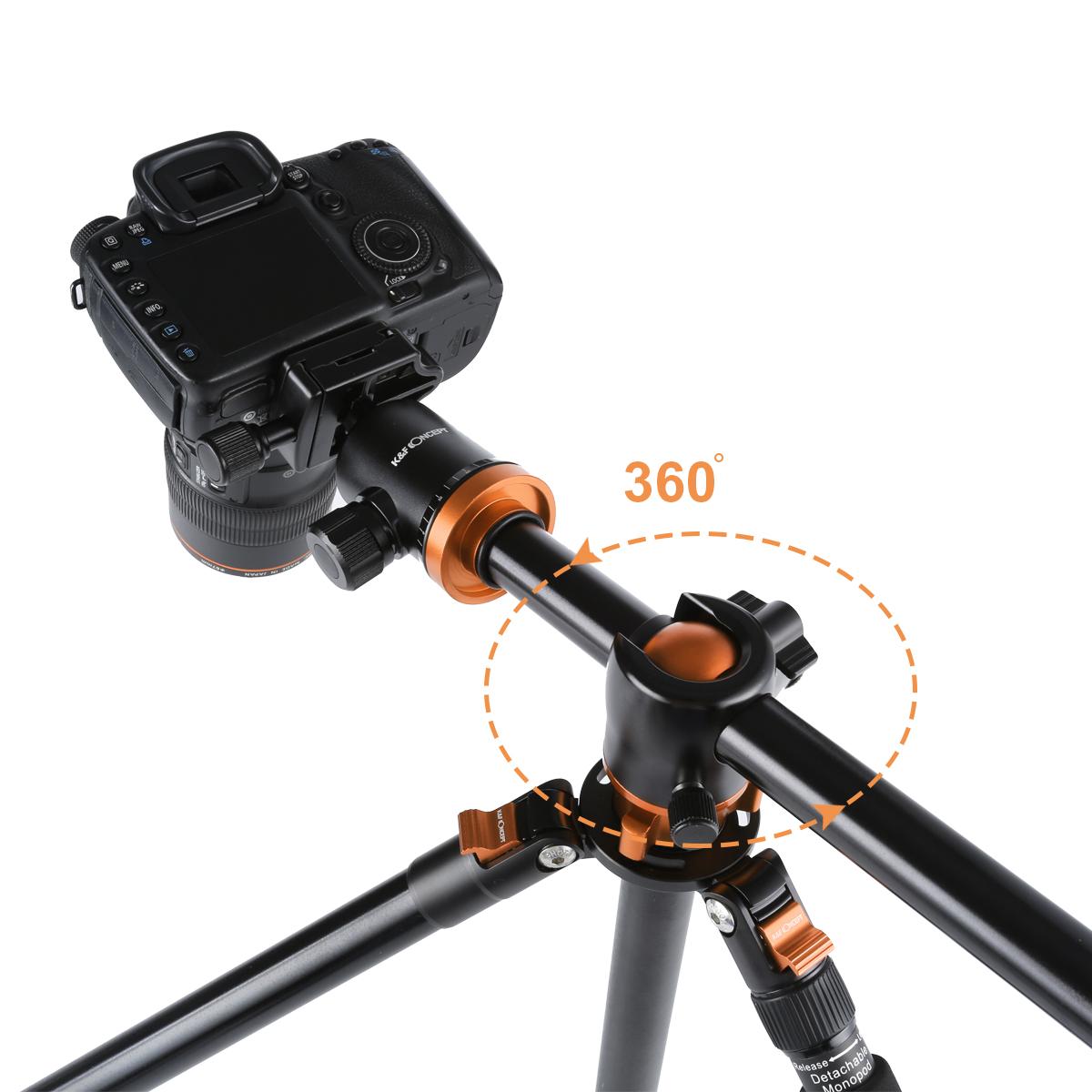 K&F Concept Tripod TM2235 Silver Aluminium ขาตั้งกล้อง